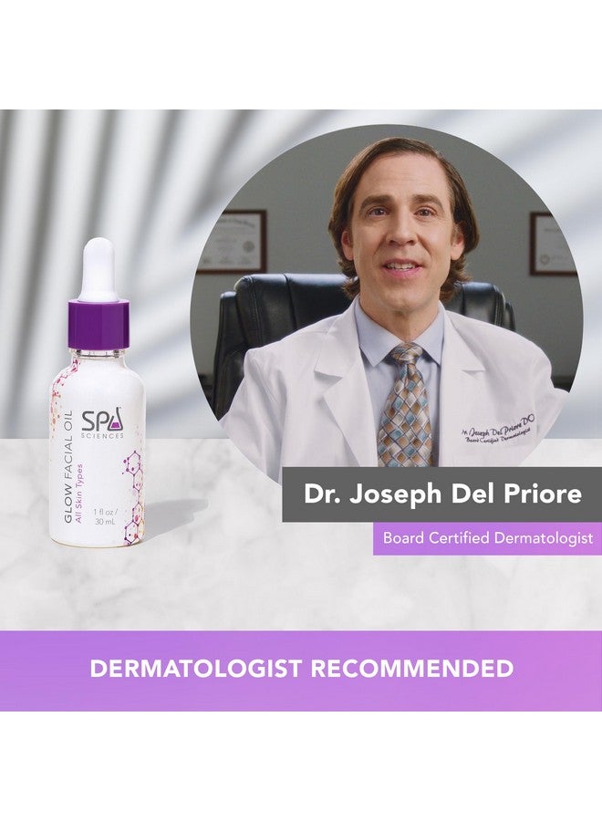 SPA SCIENCES Glow Facial Oil Made In The Usa With Vitamin E Antioxidants Hydrolyzed Collagen Chamomile & Cucumber Extracts Soothe Rejuvenate Balance Nonacnegenic Vegan 1 Fl Oz - Image 4