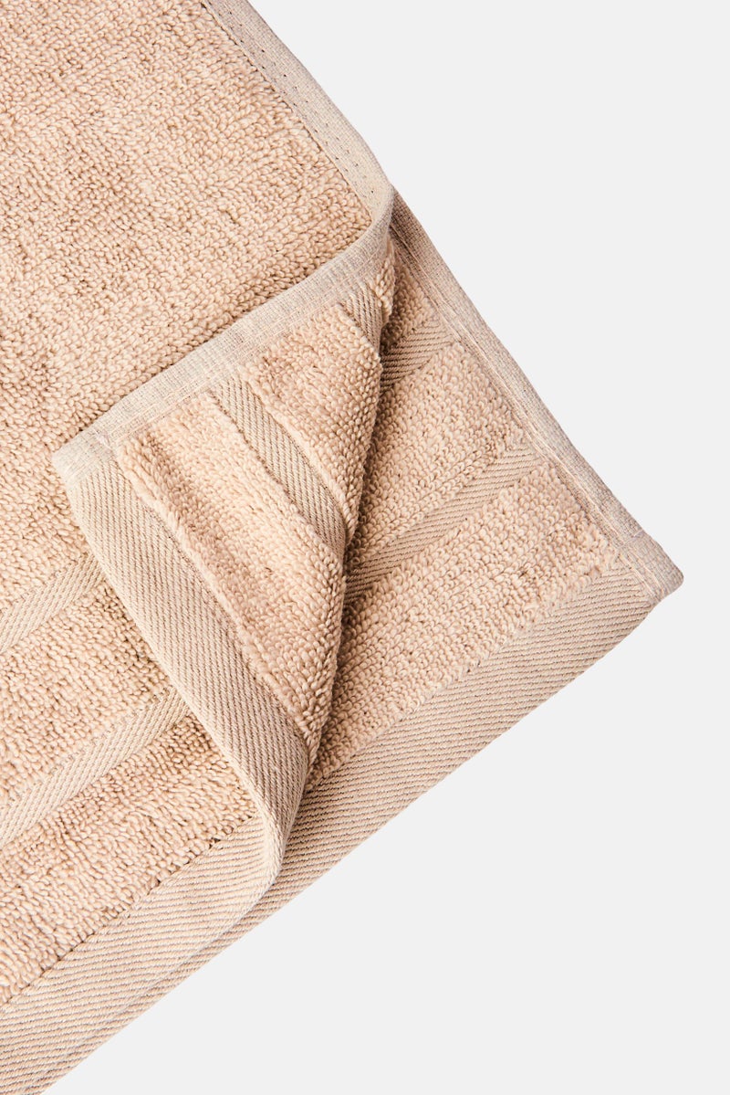 Kathy Ireland 6 Pieces Textured Towel Set, Tan  - Image 3