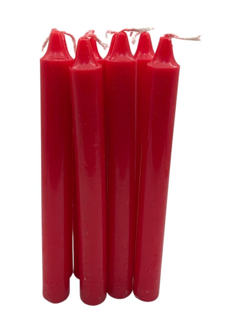 Set of 8 red scented candles - Image 2