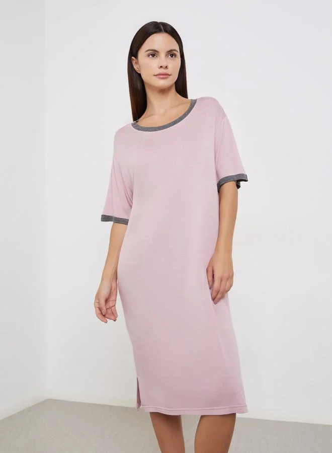Take Two Take Two Pink Short Sleeve Nightdress