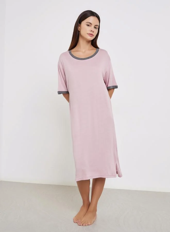 Take Two Take Two Pink Short Sleeve Nightdress