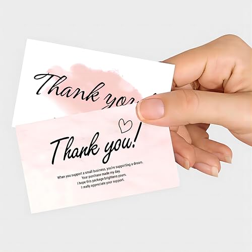 WEIZHEN 240-Count Thank You for Your Order Cards - Thank You For Supporting My Business Cards, 6 Styles - 2" x 3.5" Small Customer Appreciation Cards for Shops, Online Retailers, Business Owners - Image 2