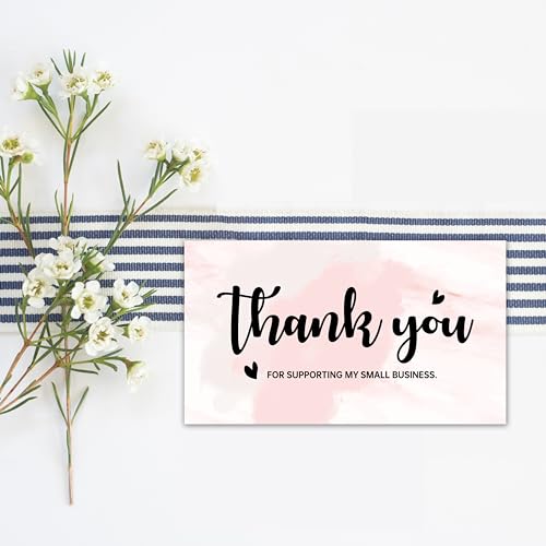 WEIZHEN 240-Count Thank You for Your Order Cards - Thank You For Supporting My Business Cards, 6 Styles - 2" x 3.5" Small Customer Appreciation Cards for Shops, Online Retailers, Business Owners - Image 4