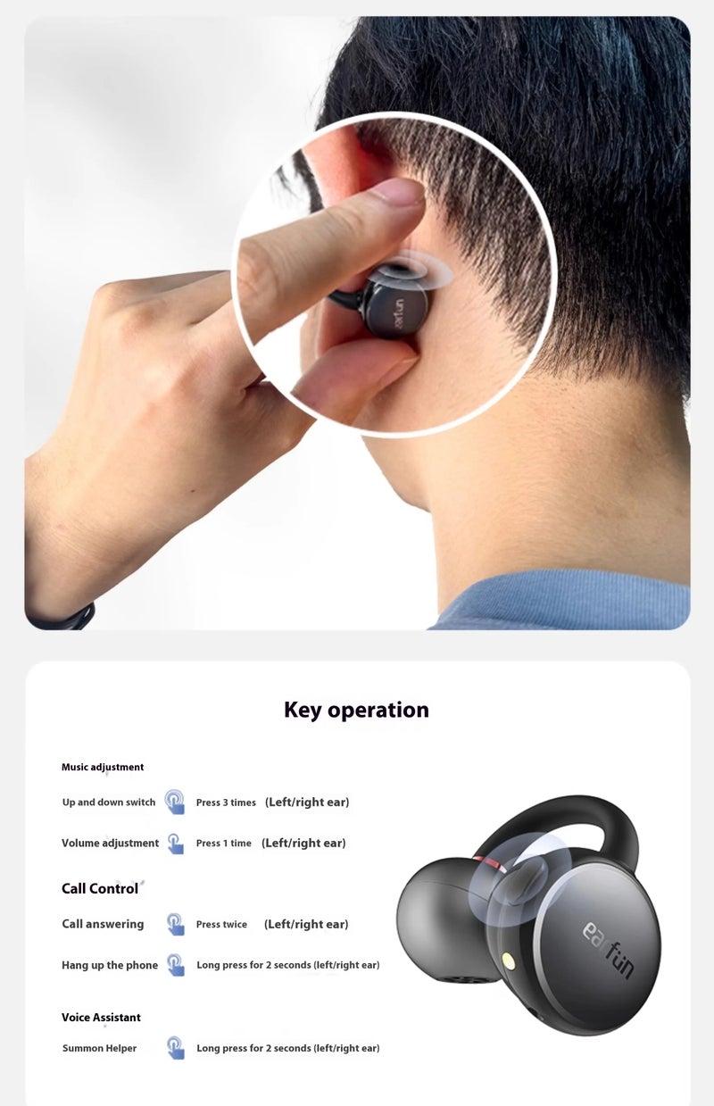 إيرفن سماعة لاسلكية EarFun Clip - أسود - Image 5