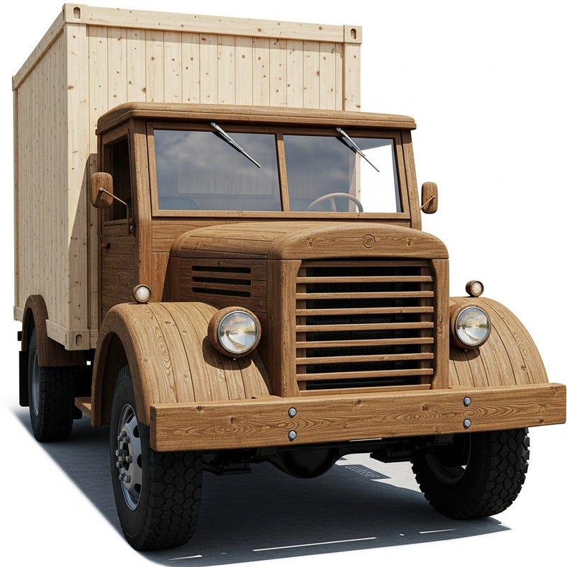 general Educational Wooden Container Truck Toy with Detachable Cargo Trailer - Image 5