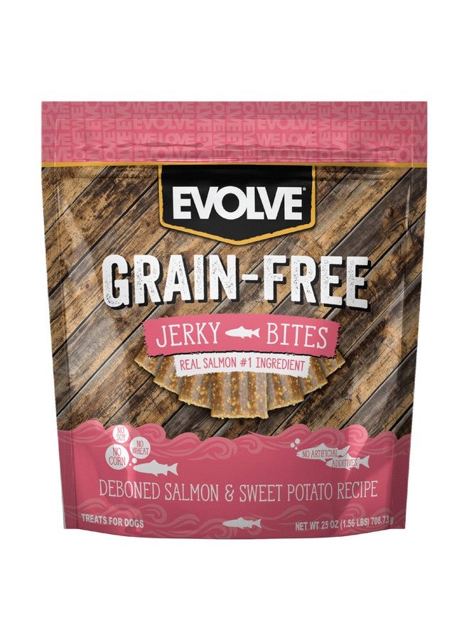 Evolve Grain Free Deboned Salmon And Sweet Potato Jerky Bites Dog Treats, 25Oz - Image 1