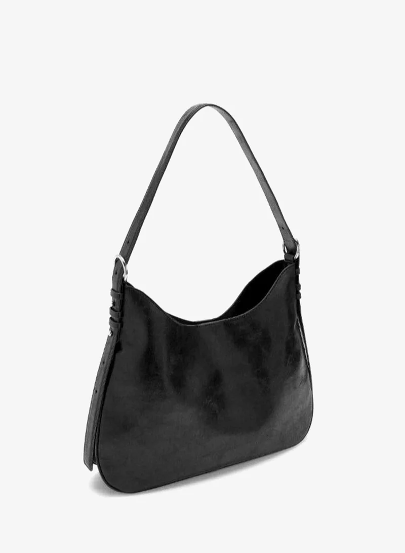 PARFOIS Black Cracked-effect shoulder bag for Women | Best Price UAE