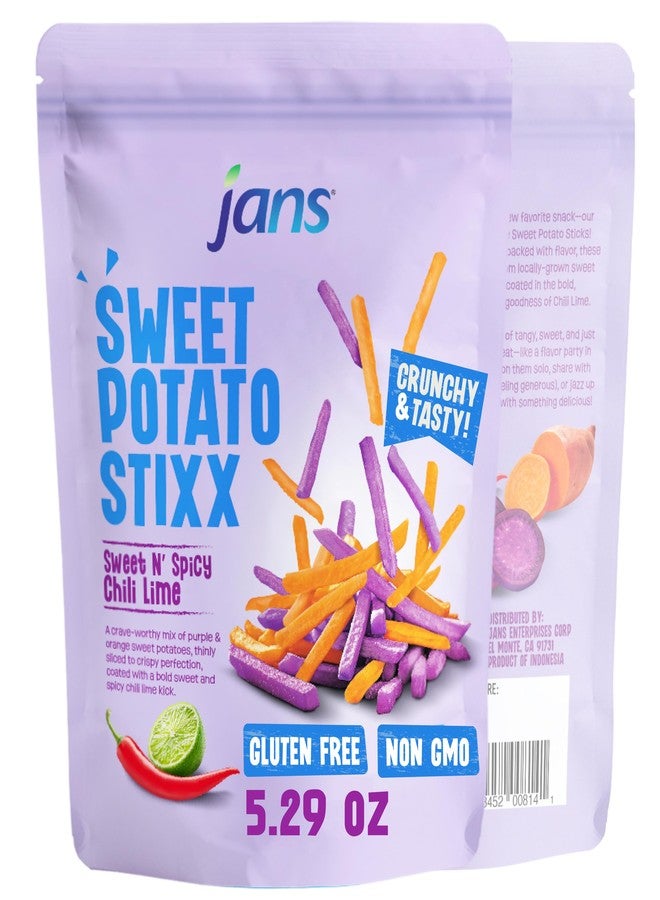 Jans عصي البطاطا الحلوة من جانز، بنكهة الفلفل الحار والليمون الحلو، خالية من الجلوتين، غير معدلة وراثيًا، 5.29 أونصة (عبوة من 1) - Image 1