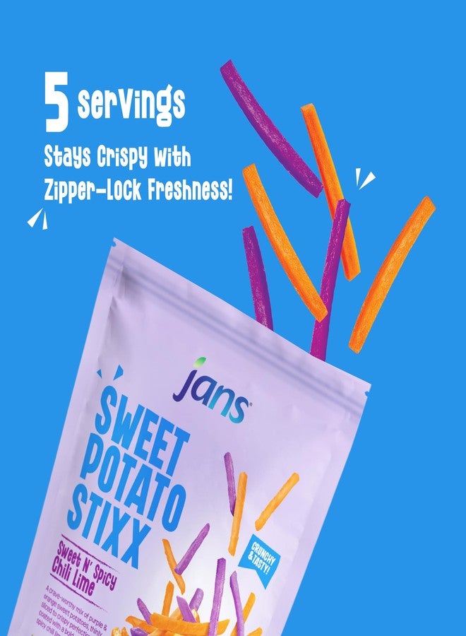 Jans عصي البطاطا الحلوة من جانز، بنكهة الفلفل الحار والليمون الحلو، خالية من الجلوتين، غير معدلة وراثيًا، 5.29 أونصة (عبوة من 1) - Image 3