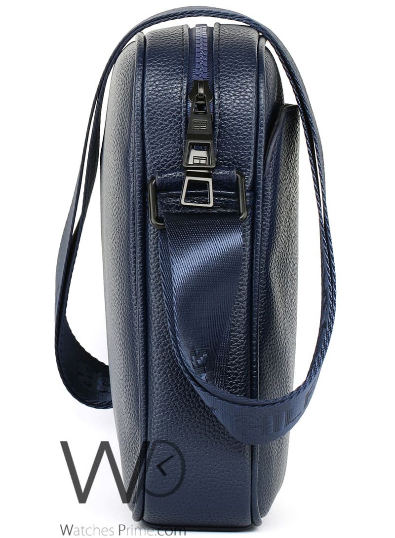 Tommy Hilfiger Denim Leather Tommy Hilfiger Crossbody Messenger Shoulder Navy Blue Bag For Men - Image 5