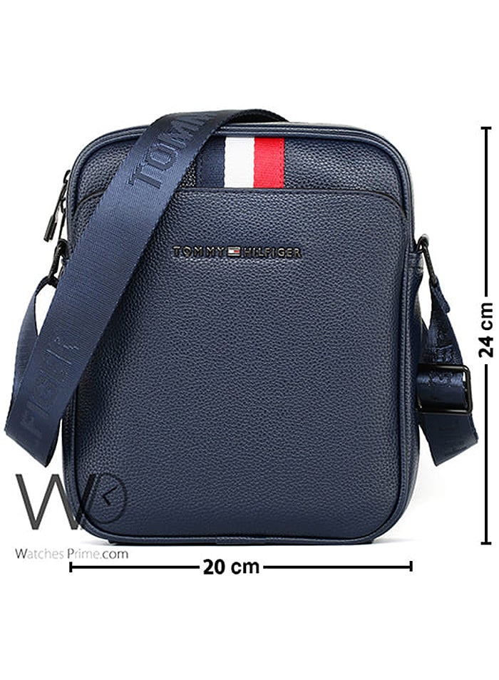 Tommy Hilfiger Denim Leather Tommy Hilfiger Crossbody Messenger Shoulder Navy Blue Bag For Men - Image 3