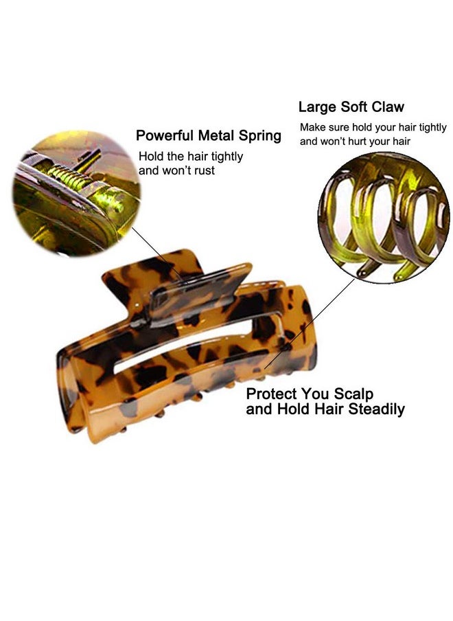 Aaiffey - Aaiffey 4PCS Hair Claw Clips, Non-Slip Tortoise Hair Jaw Clips, Leopard Stylish Hair Clamps,Strong Hold for Thick Thin Curly Hair Styling Accessories for Women Girls - Image 1