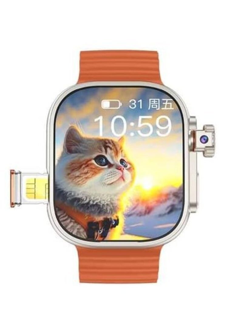 Gravity Telzeal  4G SIM Smartwatch with Curved Screen Fitness Tracker, Heart Rate Monitor, GPS, Waterproof, Multi-Sport Modes, Call & Message Notifications, Long Battery Life, Stylish Design, Compatible with Android & iOS - Image 1