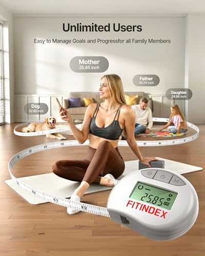 FITINDEX Body Measuring Tape, Accurate Bluetooth Measuring Tape for Body Measurements, Smart Body Tape Measure Retractable with 12 Body Parts Measure for Weight Loss Fitness Muscle Gain, Sync with APP - Image 4