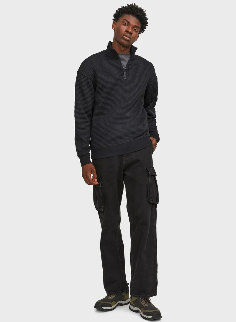 JACK & JONES Essential Zip Detail Sweatshirt