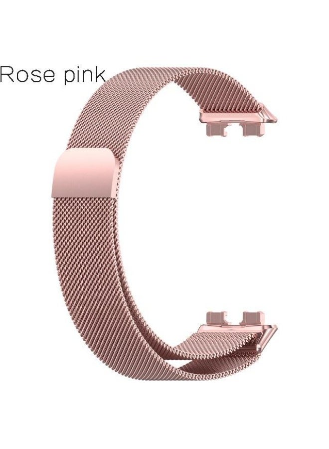 Milanese Loop Stainless Steel Strap for Huawei Band 10/9/8/NFC Women/Men, Elegant Strong Magnetic Adjustable Metal Bracelet Correa Wristband For Huawei Band 10/9/8/NFC Smartwatch Accessories