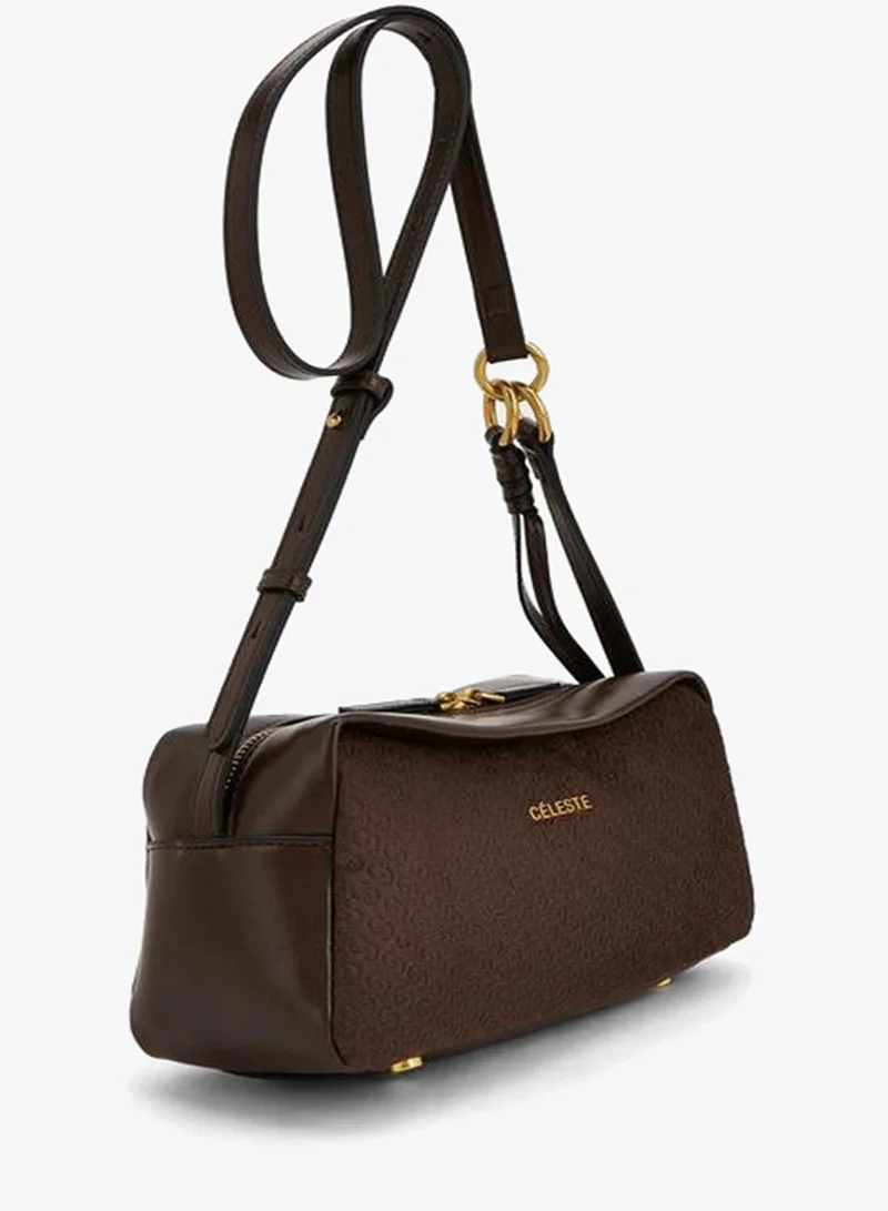 Celeste BROWN Monogram Crossbody Bag With Adjustable Strap for Women | Best Price UAE