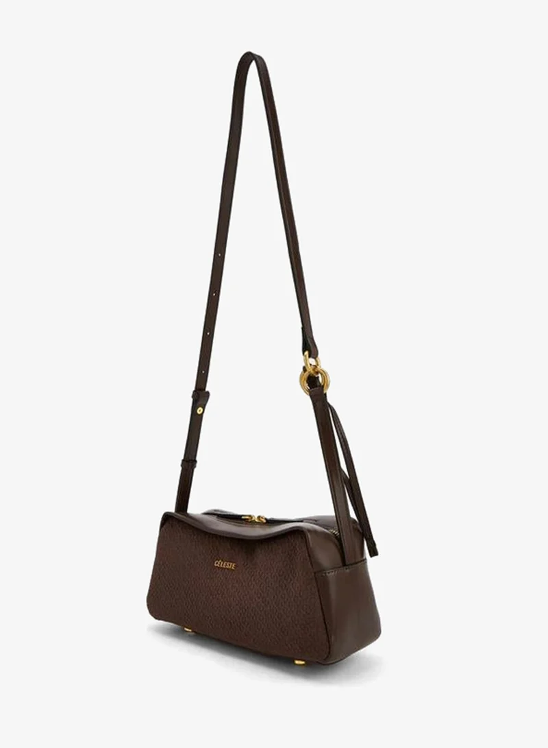 Celeste BROWN Monogram Crossbody Bag With Adjustable Strap for Women | Best Price UAE