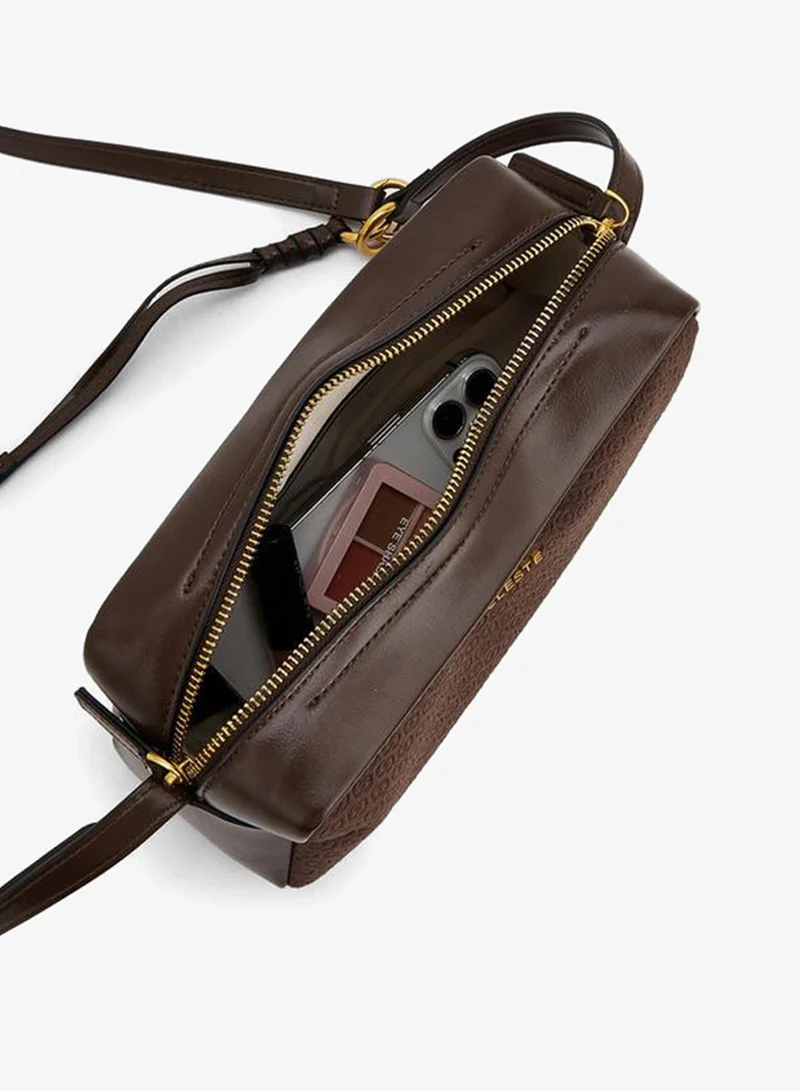 Celeste BROWN Monogram Crossbody Bag With Adjustable Strap for Women | Best Price UAE