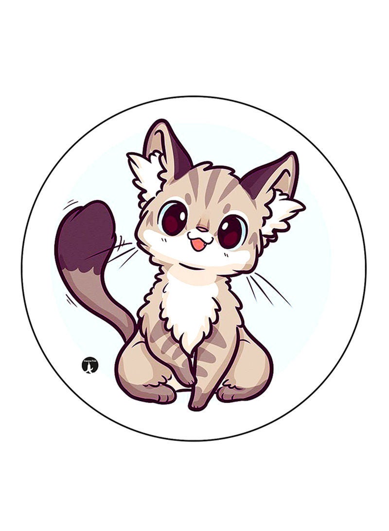 RKN Cat Printed Mouse Pad  Multicolour