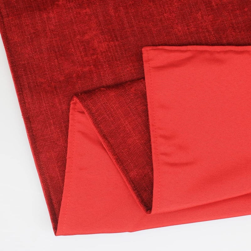 AMBERIS Bed Runner Red, Chenille Soft No Fading Modern Bed Scarf - Image 4