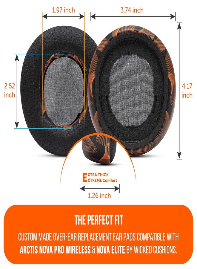 WC Freeze Nova Pro Wireless - Cooling Gel Ear Pads for Arctis Nova Pro Wireless and Nova Elite (Not Compatible with Other Models), by Wicked Cushions | Kinetic Wave - Image 5
