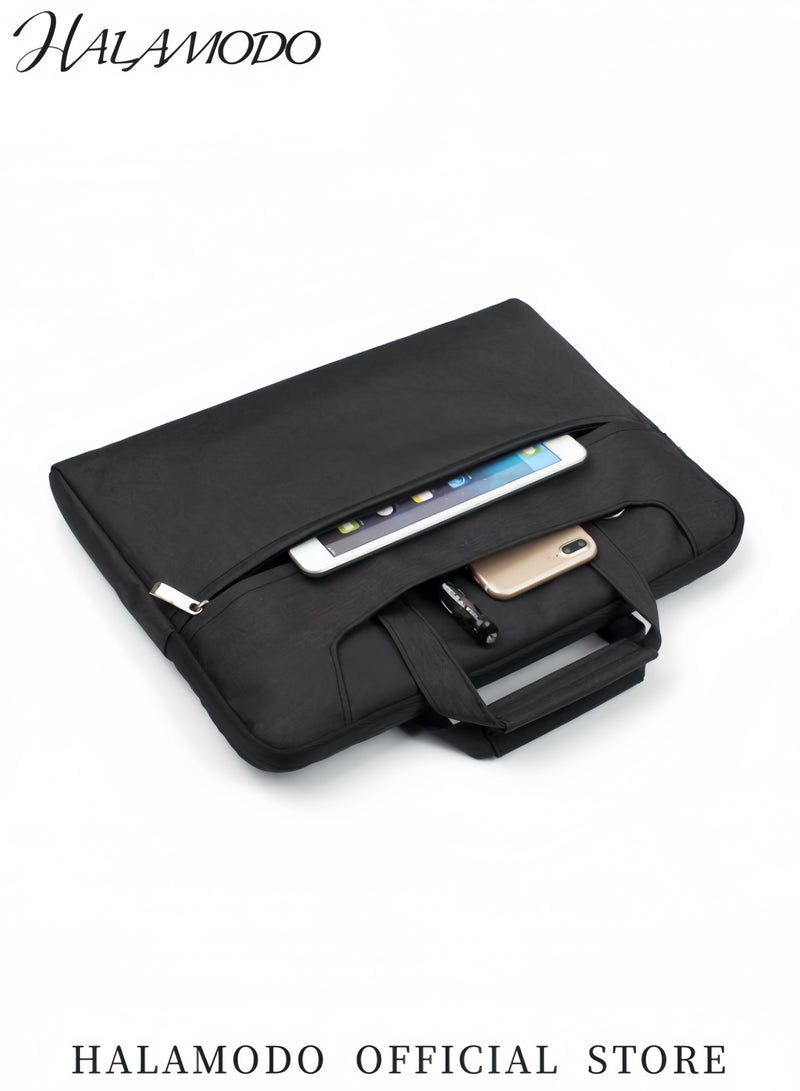 HALAMODO Protective Sleeve for 11-12 Inch MacBook Laptop Case with Adjustable Shoulder Strap Waterproof Notebook Carrying Bag Tablet PC Sleeve with Storage Pockets - Image 3