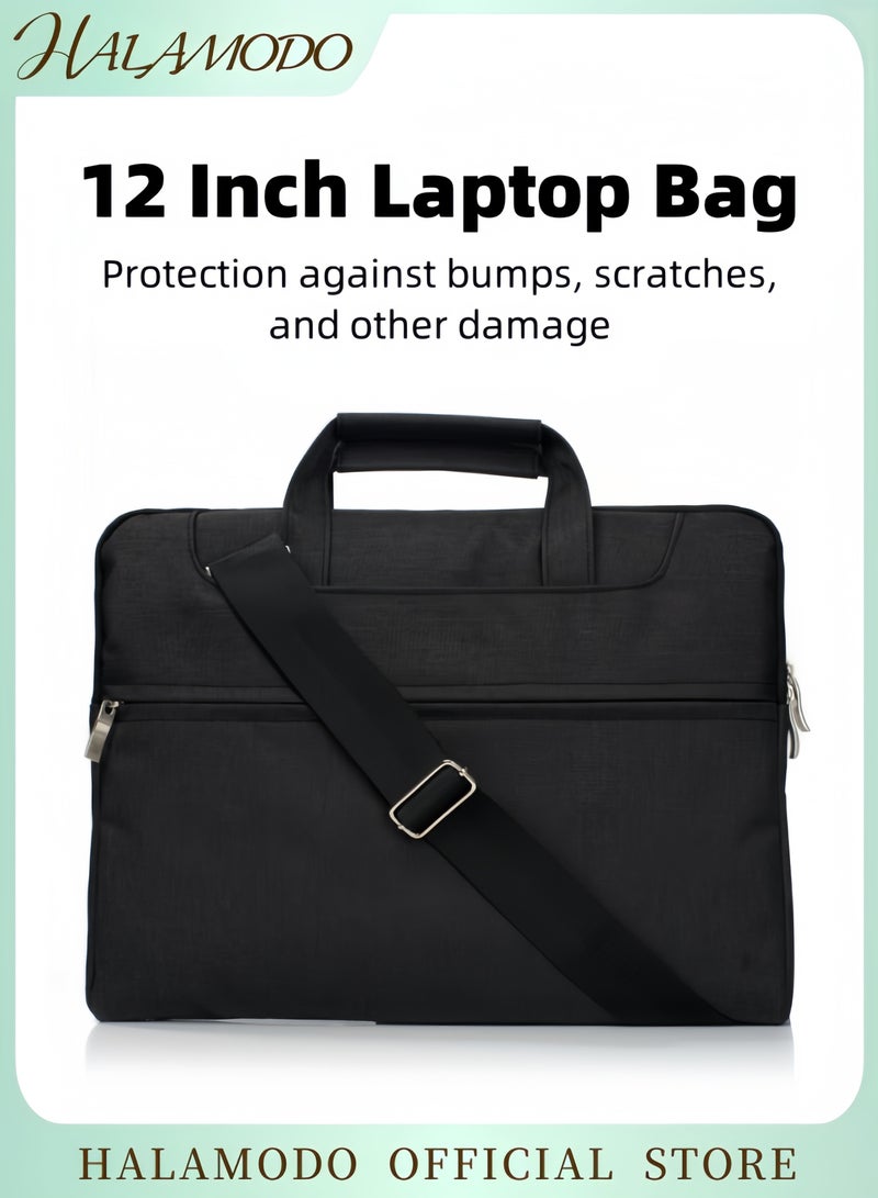 HALAMODO Protective Sleeve for 11-12 Inch MacBook Laptop Case with Adjustable Shoulder Strap Waterproof Notebook Carrying Bag Tablet PC Sleeve with Storage Pockets - Image 1