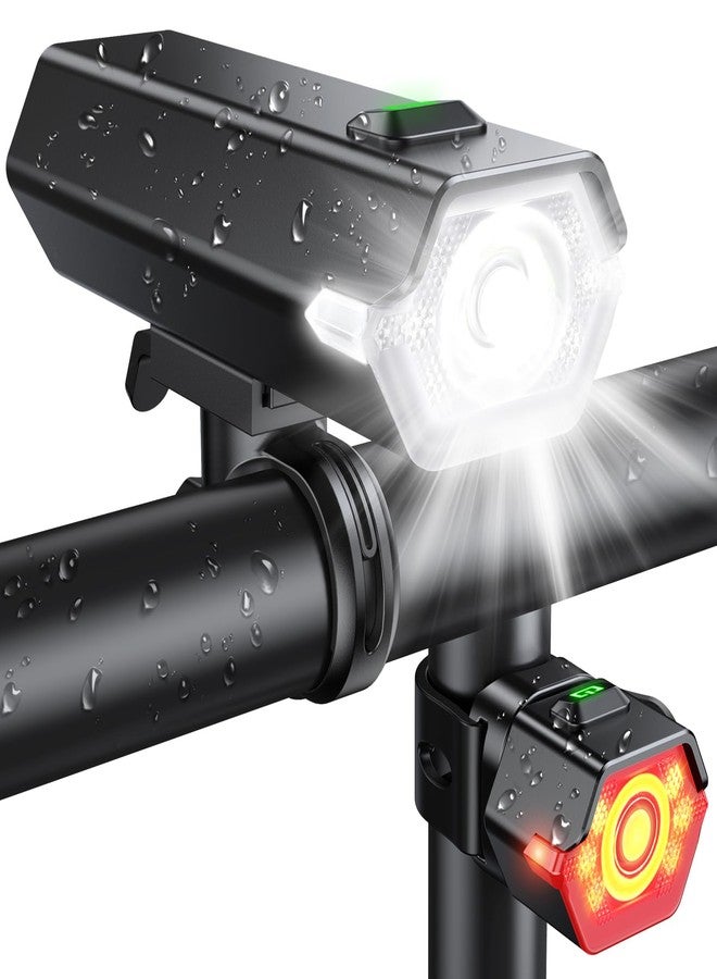 Cuvccn 2026 New 1000 Lumen Super Bright Bike Lights with Side Light, 4+6 Modes Rechargeable Bicycle Lights Front & Rear, IP65 Waterproof Bike Headlight for Day/Night Riding Safety, Scooter Accessories - Image 1