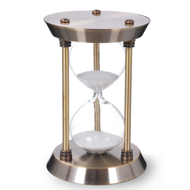 AKAKA MUNING 60 Minute Hourglass Sand Timer with Metal Frame, Big Size Antique Sand Clock, Bronze - Image 2