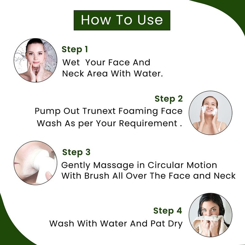 TRUNEXT Tea Tree Foaming For Acne Fighting And Pore Cleaning Face Wash (150 ml) - Image 2