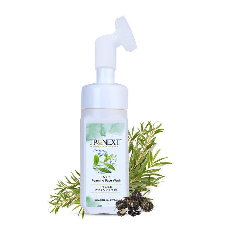 TRUNEXT Tea Tree Foaming For Acne Fighting And Pore Cleaning Face Wash (150 ml) - Image 1
