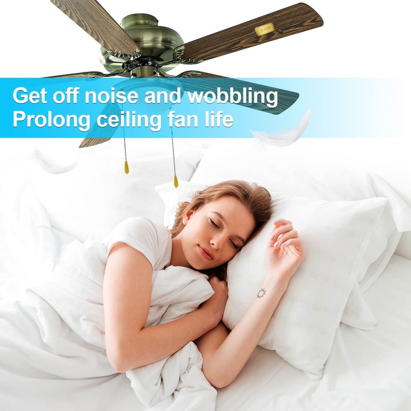 HFYHWT HFYHWT 20PCS Ceiling Fan Balancing Kit, 5 Sets High Calibration Blade Balance Tool Including 5 Pcs Resilient Clips and 15 Pcs Metal Self-Adhesive 3G Weight  - Image 2