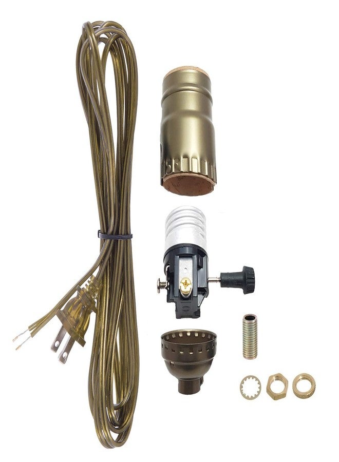 B&P Lamp Antique Brass Socket, Ant. Brass Cord Set - Image 2