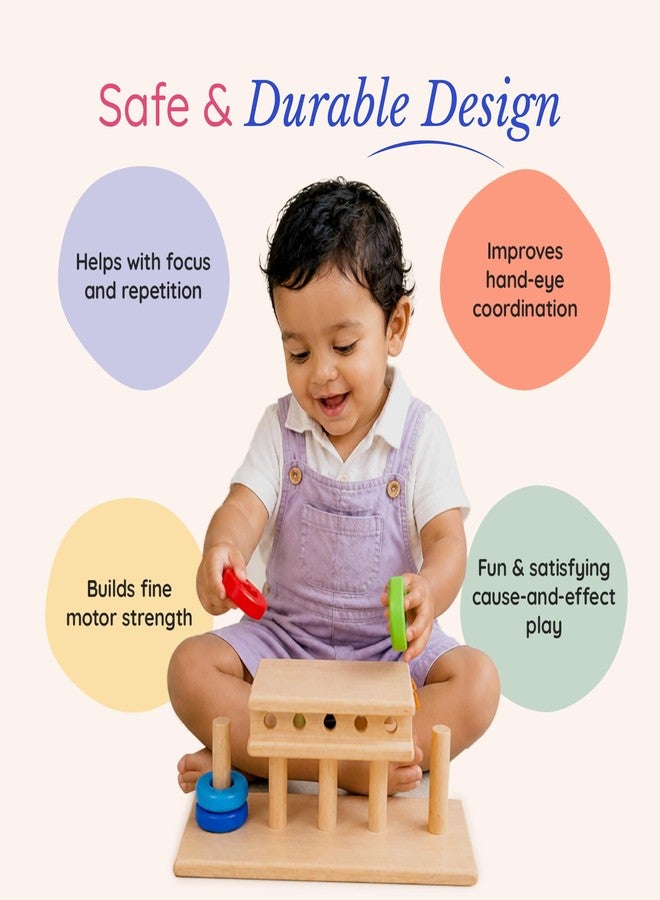 Tinker Box Ring Slide Game | 12+ Months | Montessori Wooden Puzzle Toy for Toddlers & Kids | Fun Learning Game for Hand-Eye Coordination & Logical Thinking | Safe & Durable - Image 3