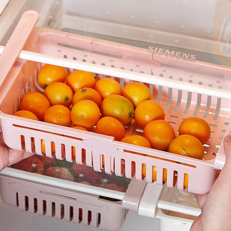wolpin 1 Pc Fridge Storage Box Fridge Organizer Food Storage Refrigerator Organizer Water Drain Basket for Fruits, Herbs, Vegetables, Nuts, Meat, Fish (wood, glass & plastic ) - Image 2