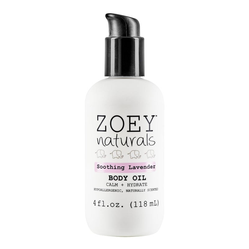 Absolutely Natural Zoey Naturals Soothing Lavender Body Oil for Kids and Babies Calming Moisturizing Hydrating Made in USA - Image 1