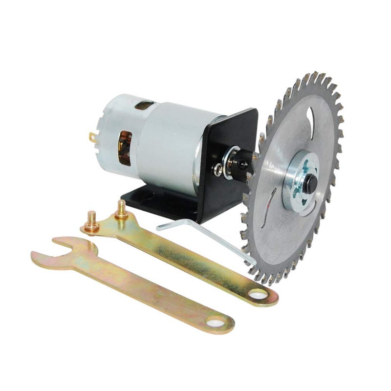 مجموعة منشار طاولة CHANCS 775 موتور DC 12V/24V منشار دائري عالي القوة وعزم الدوران مع مشبك شفرة المنشار وشفرة المنشار