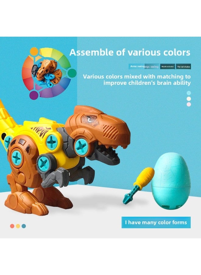 Assembled Dinosaur Educational Disassembly And Assembling Combination Toys Screwable Children's Toys Boys Girls Children's Gifts Diy-Specifications:Velociraptor + Tyrannosaurus Rex Send Screwdriver + Dinosaur Egg - Image 3