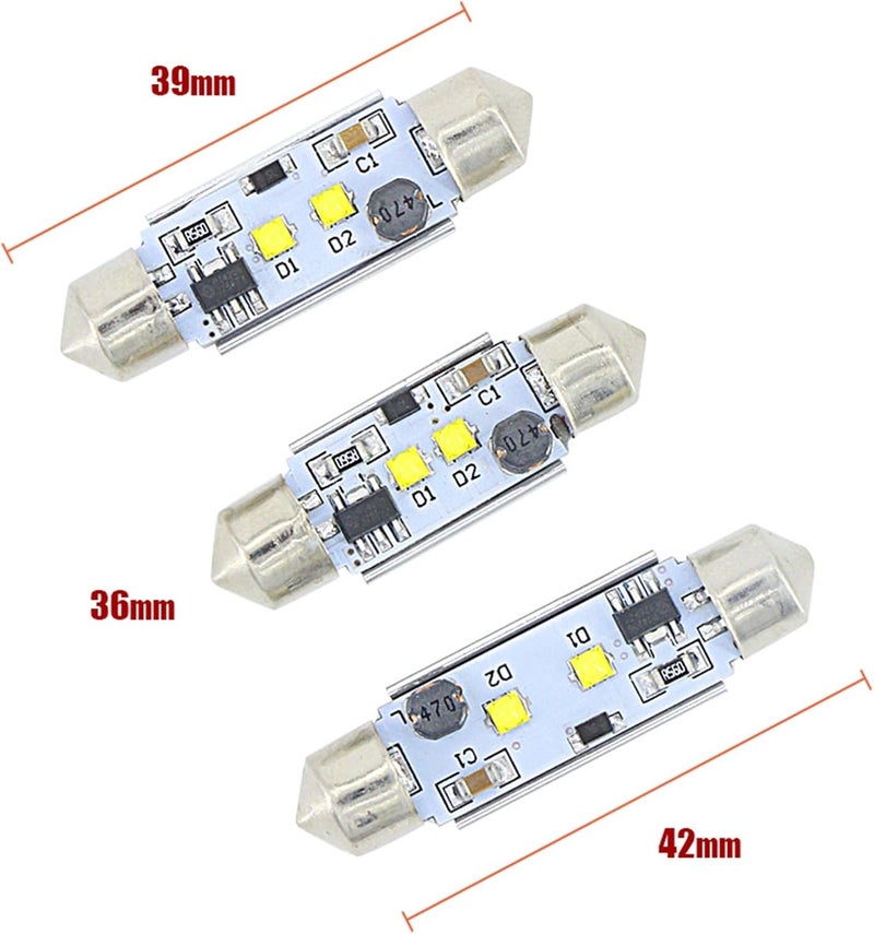 Vuzmode 2x Festoon C5W C10W LED Bulb Light - Image 2
