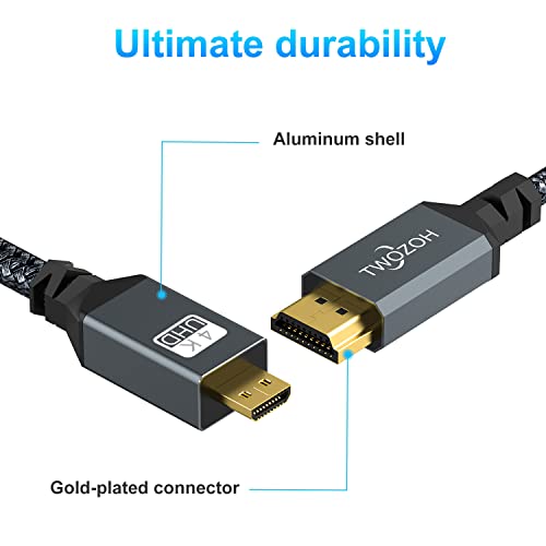 Twozoh كابل توزو 4K مايكرو HDMI إلى HDMI بطول 10 أقدام، كابل HDMI كامل عالي السرعة إلى مايكرو HDMI مع دعم 3D 4K/60Hz 1080p - Image 4