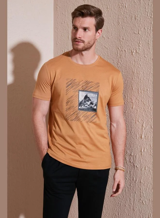 Buratti  Buratti Cotton Slim Fit Crew Neck T Shirt Men's T SHIRT 646R8320 for Men | Best Price UAE