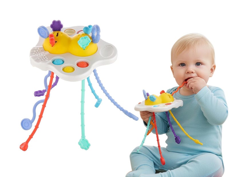 Brand Conquer Montessori Toys for 1 Year Old Boy, Toddler Fidget Sensory Airplane Travel Toys for Toddlers 1-3 - Toddler Stocking Stuffers One Year Old Boy Birthday Gift (Pull String Toy) - Image 1