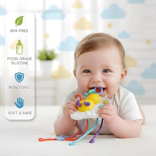 Brand Conquer Montessori Toys for 1 Year Old Boy, Toddler Fidget Sensory Airplane Travel Toys for Toddlers 1-3 - Toddler Stocking Stuffers One Year Old Boy Birthday Gift (Pull String Toy) - Image 3