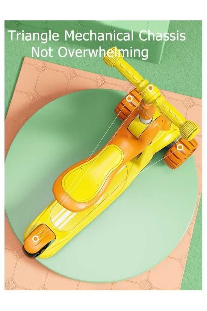 هيكوموني سكوتر ثلاثي العجلات للأطفال مع عجلات LED مضيئة للأطفال الصغار من البنات والأولاد، 3 ارتفاعات قابلة للتعديل، إمالة للتوجيه، سطح عريض للغاية، عجلات مضيئة للأطفال من سن 3 إلى 6 سنوات - Image 4