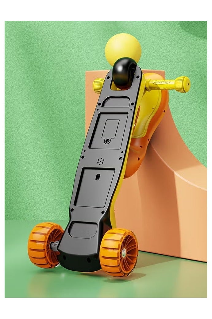 هيكوموني سكوتر ثلاثي العجلات للأطفال مع عجلات LED مضيئة للأطفال الصغار من البنات والأولاد، 3 ارتفاعات قابلة للتعديل، إمالة للتوجيه، سطح عريض للغاية، عجلات مضيئة للأطفال من سن 3 إلى 6 سنوات - Image 5