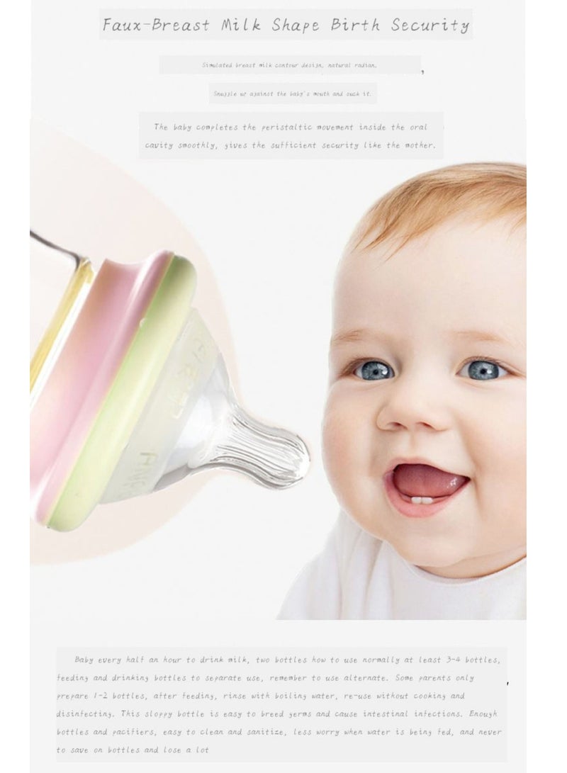 لوكو زجاجة رضاعة زجاجية رقبة واسعة 150 مل  -2 زجاجه - Image 4