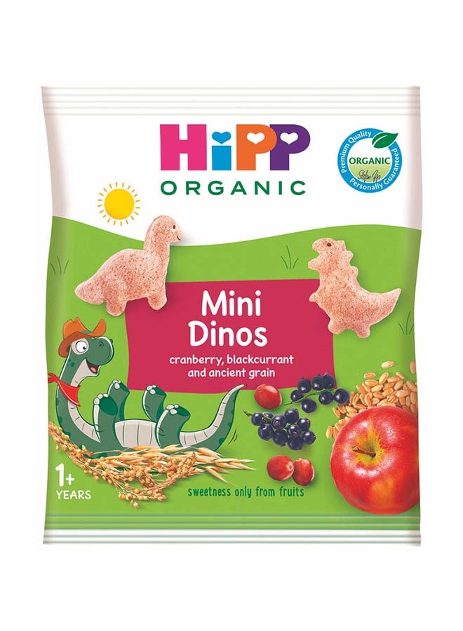 Hipp Organic Mini Dinos cranberry, blackcurrant and ancient grain - Image 1