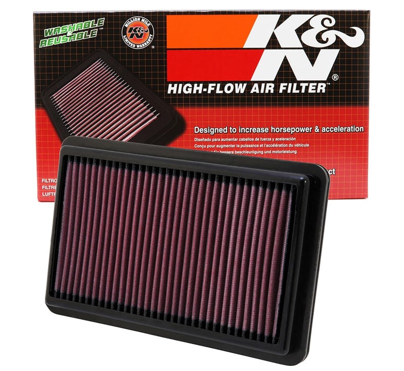 KN HighFlow Original Lifetime Engine Air Filter Increase Power Premium Washable Compatible with 20132024 AcuraHondaHyundaiKia ILX NSX Civic SI Creta Mistra Stargazer K4 332473