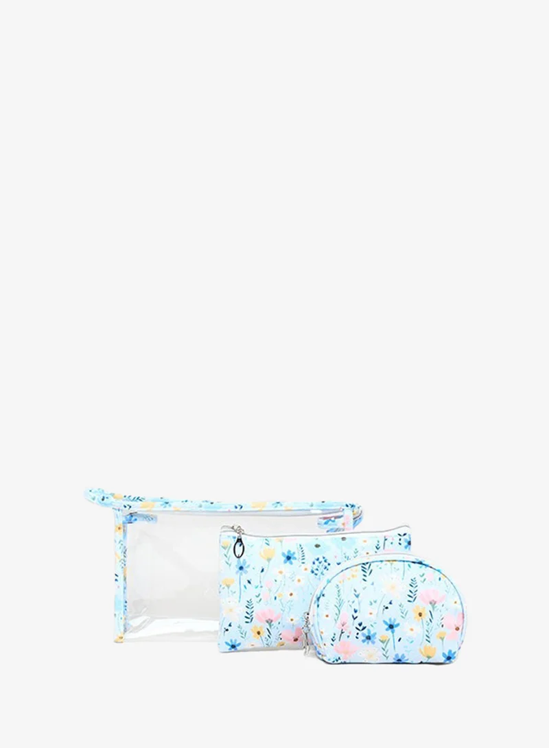 3 Pack Cosmetic Pouch Set